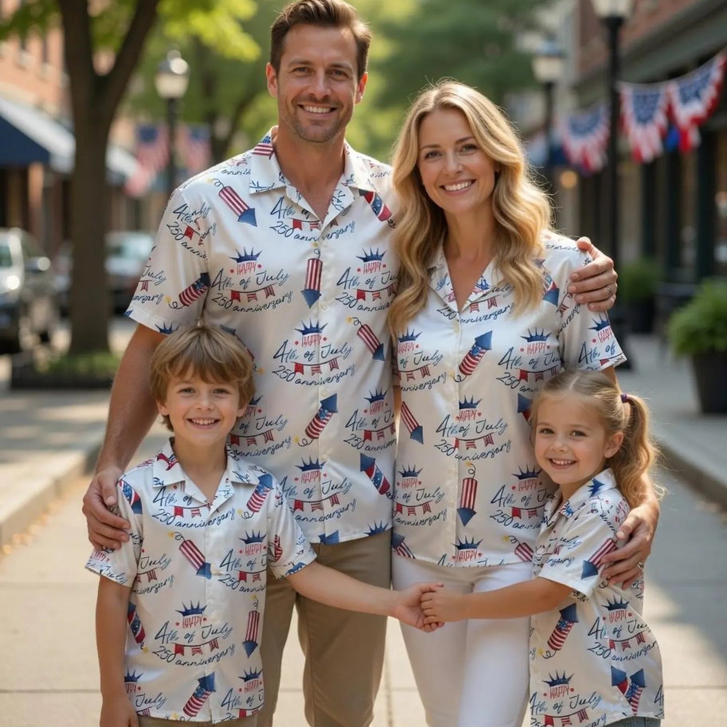 The USA 250th Anniversary Little Patriot Kids Satin Pajamas – 1776-2026 Magical Fireworks Sleepwear