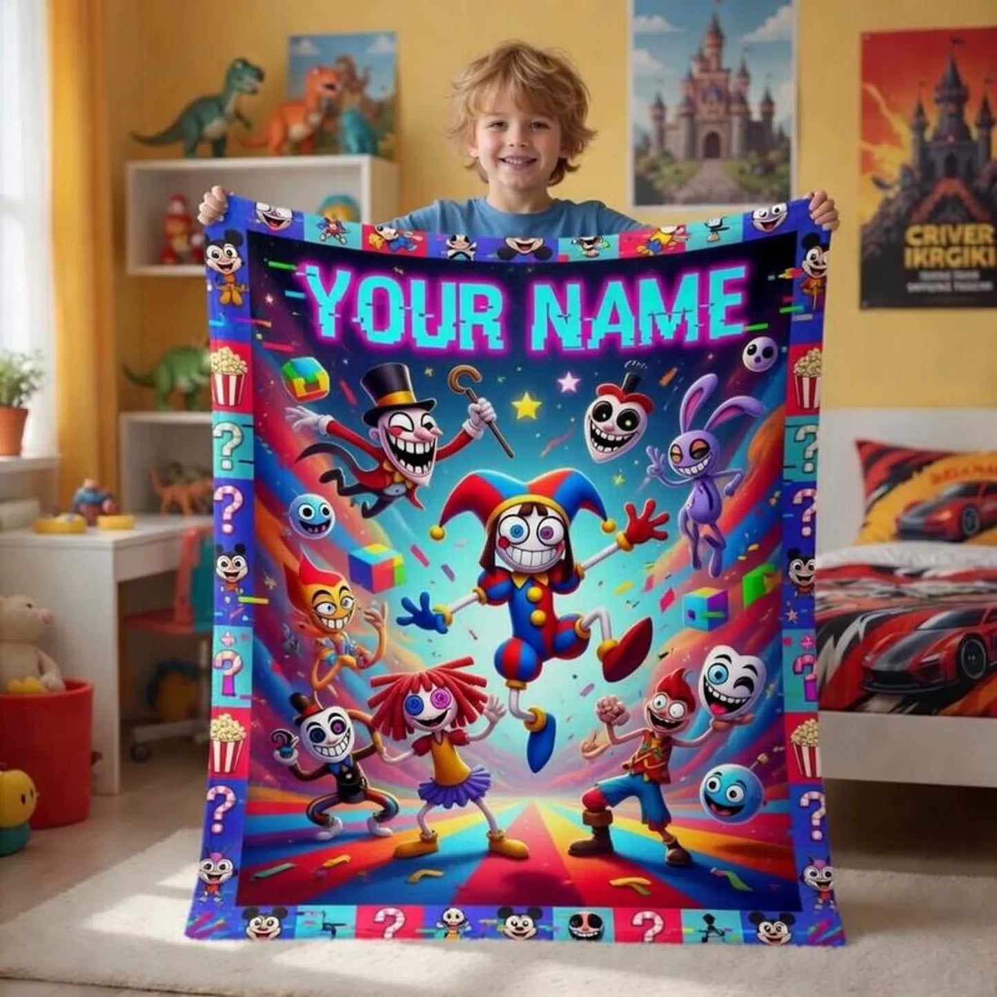 Custom Colorful Circus Blanket