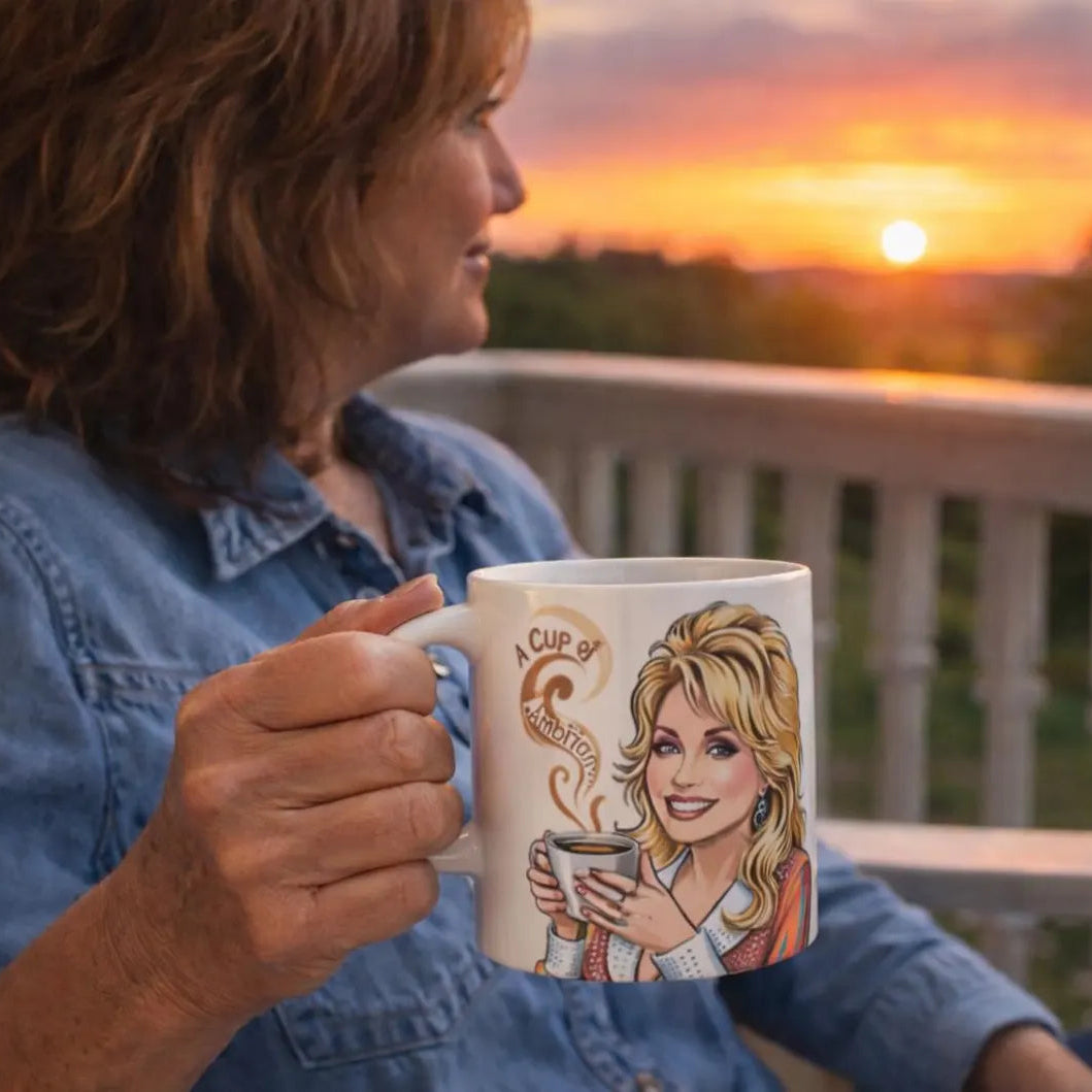 A Cup of Ambition Illustrated Ceramic Mug