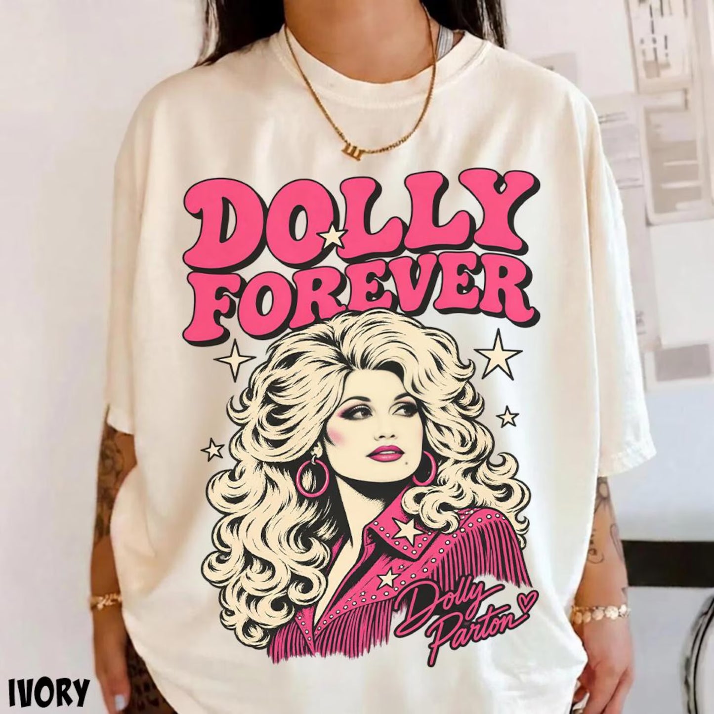 Vintage Dolly Forever T Shirt Retro Country Icon Tribute Tee