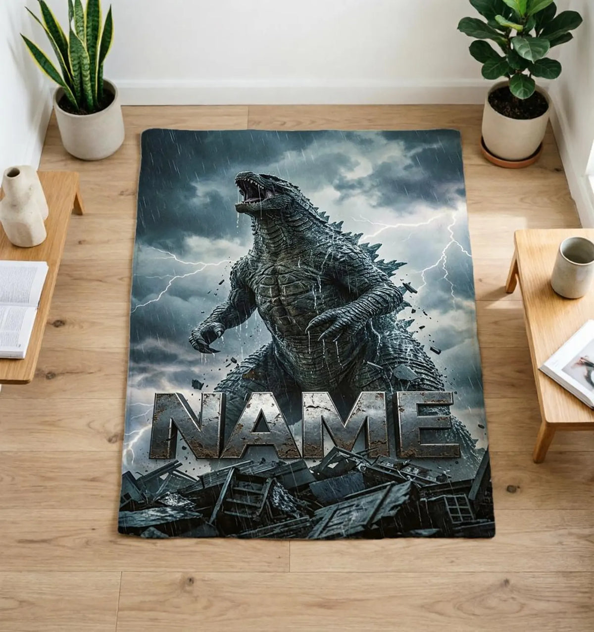 Custom Name Giant Luminous Beast Storm Blanket