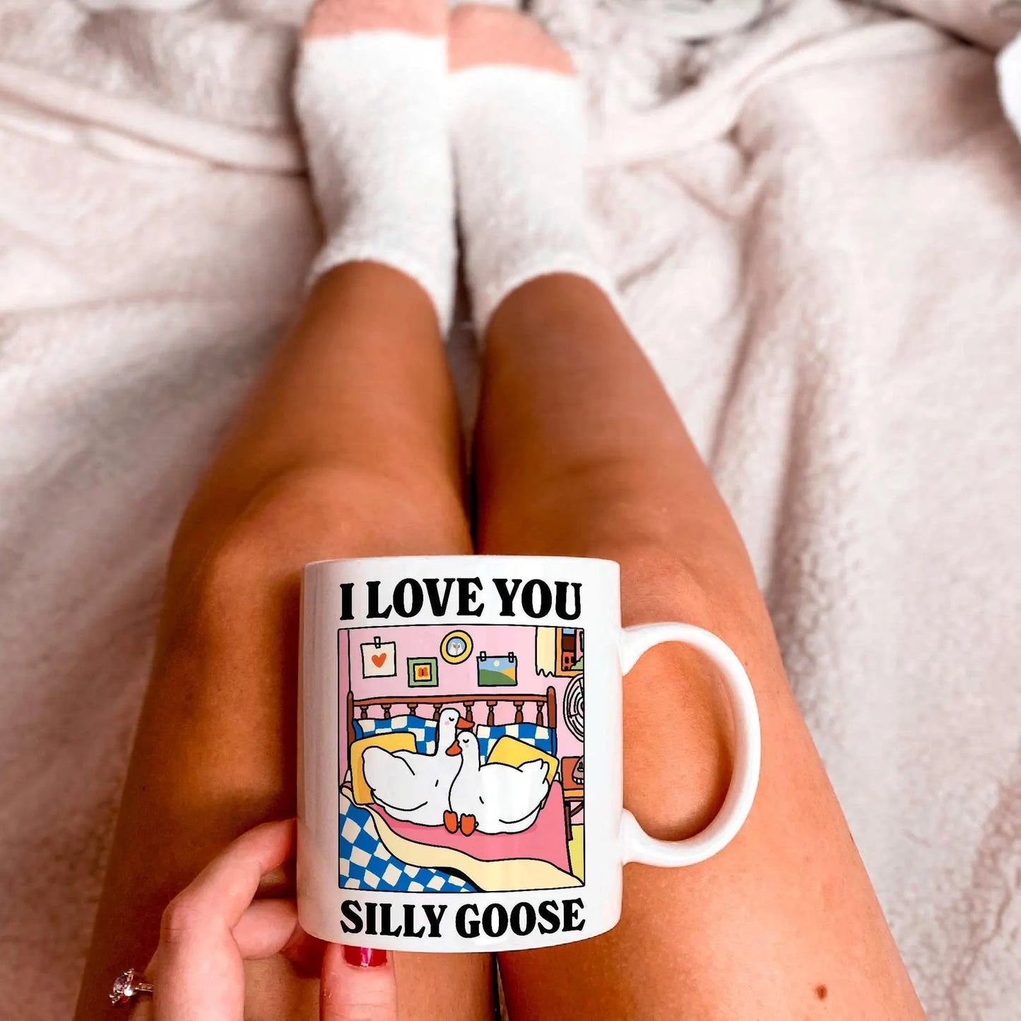 I Love You Silly Goose Mug – Cute Romantic Coffee Gift for Him or Her