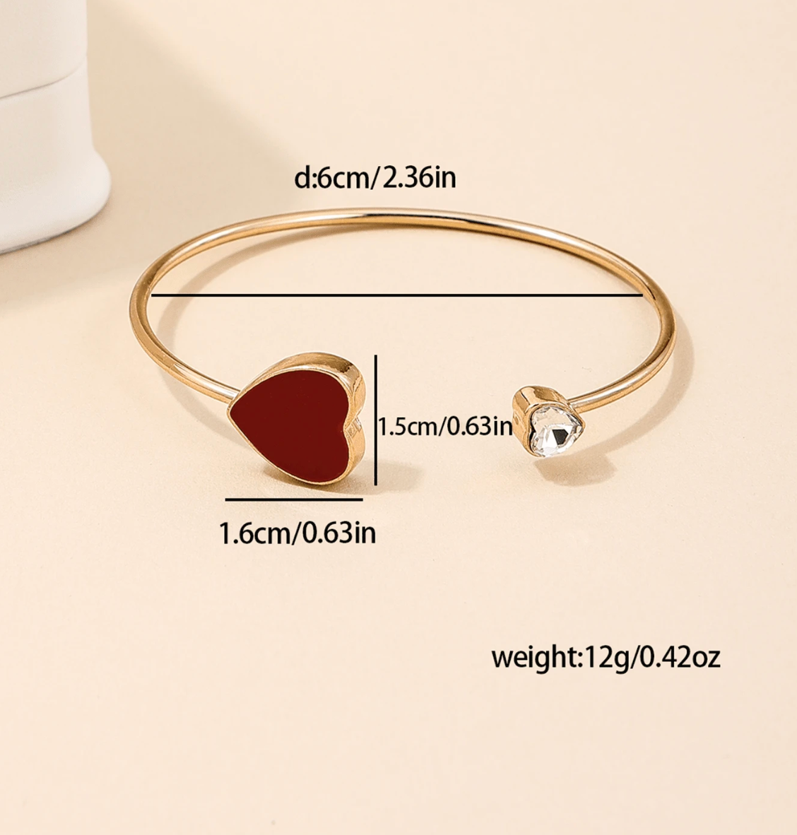 Red Heart Jewelry Set – Girly Chic Valentine Accessories