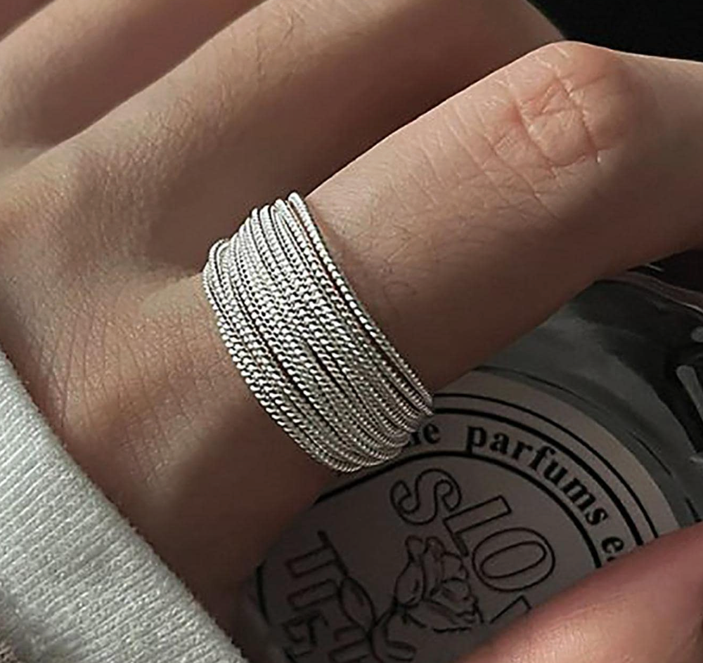 Elegant Multi-Layer Knotted Ring – Asymmetrical Open Design Fashion Ring for Women