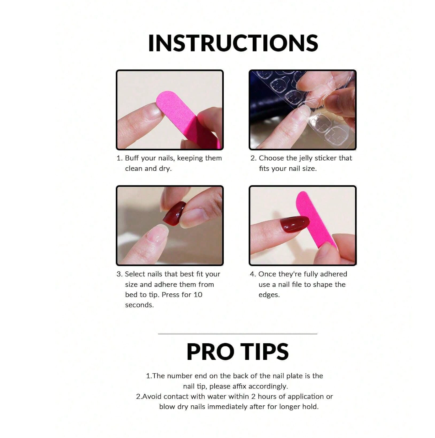 Short Oval Polka Dot French Press On Nails 24pcs Nail Box