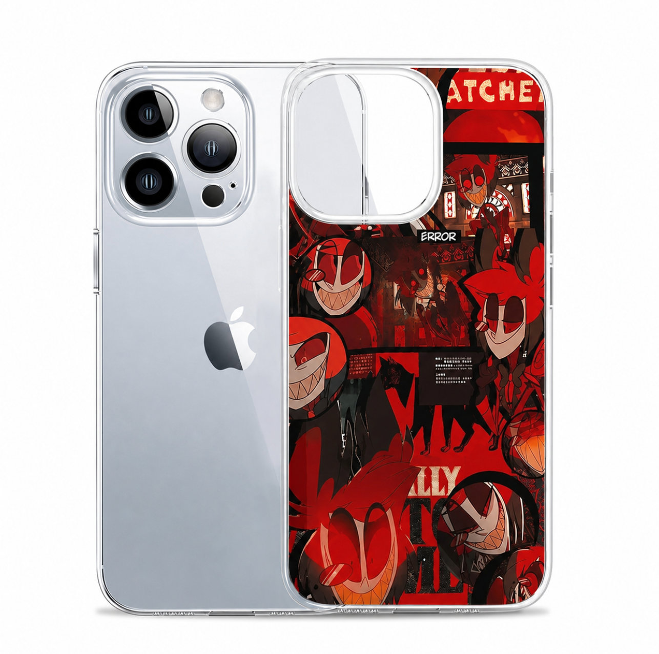 Crimson Radio Demon Collage Clear Phone Case