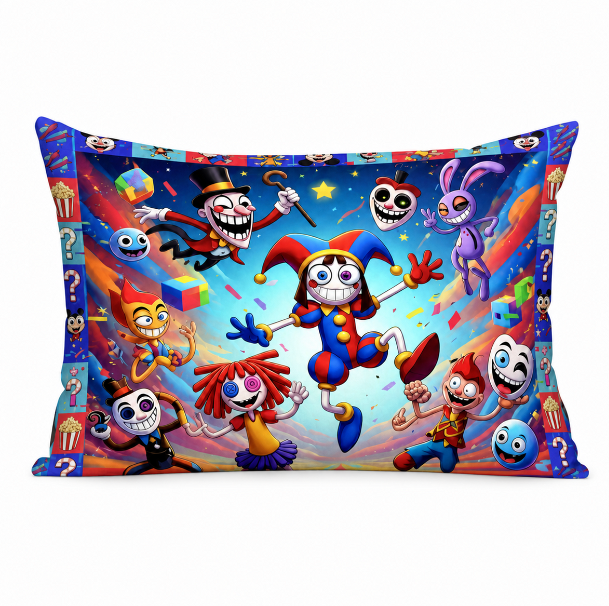 Colorful Circus Friends Pillow