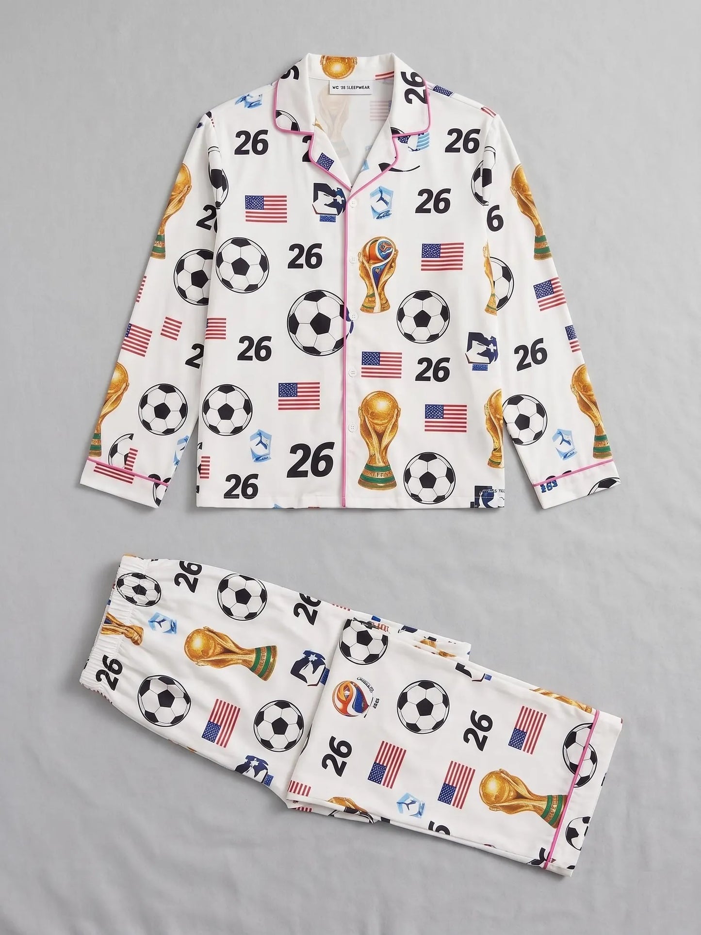 The USA Soccer 2026 Game Night Satin Pajamas – Matching Friends' Watch Party Premium Sleepwear Set