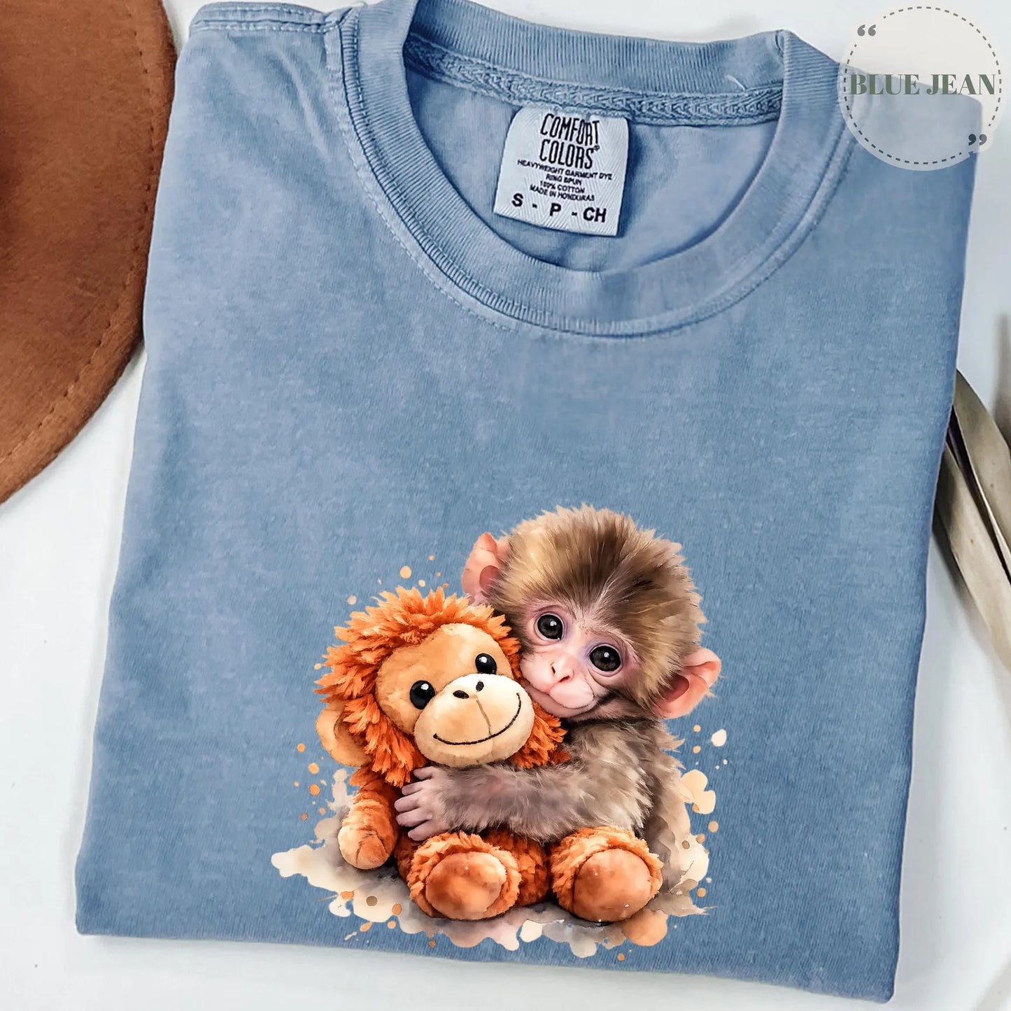 Punch Monkey Comfort Colors Shirt – Viral Monkey Meme Graphic Tee