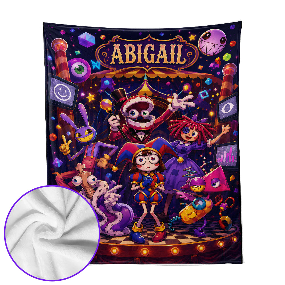 Custom Name Dark Circus Blanket