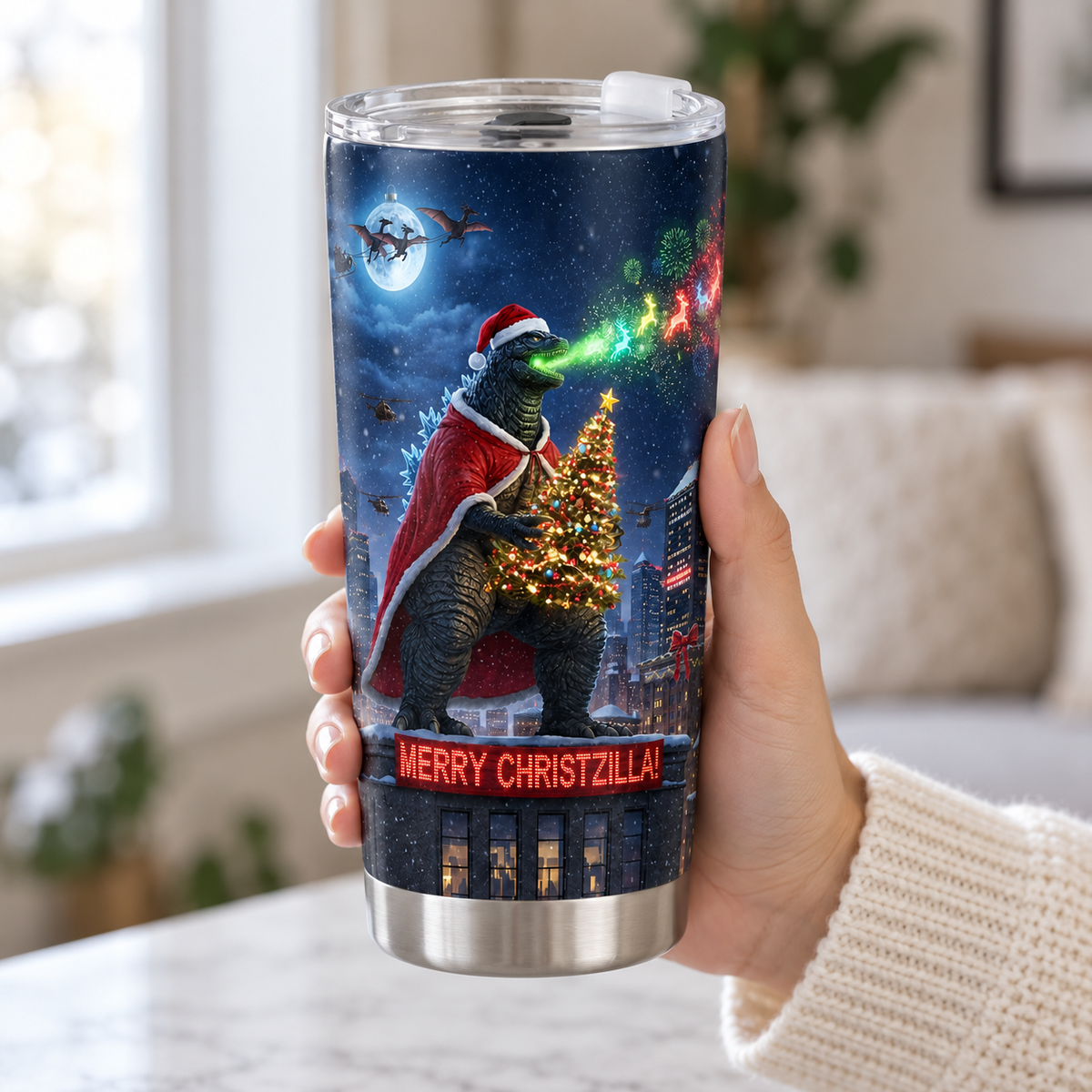 Have A Roaring Good Christmas – 20oz Santa Cloak Beast Tumbler