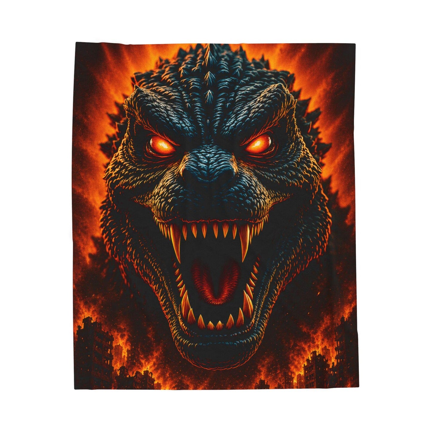 Roaring Fire Beast Monster Blanket