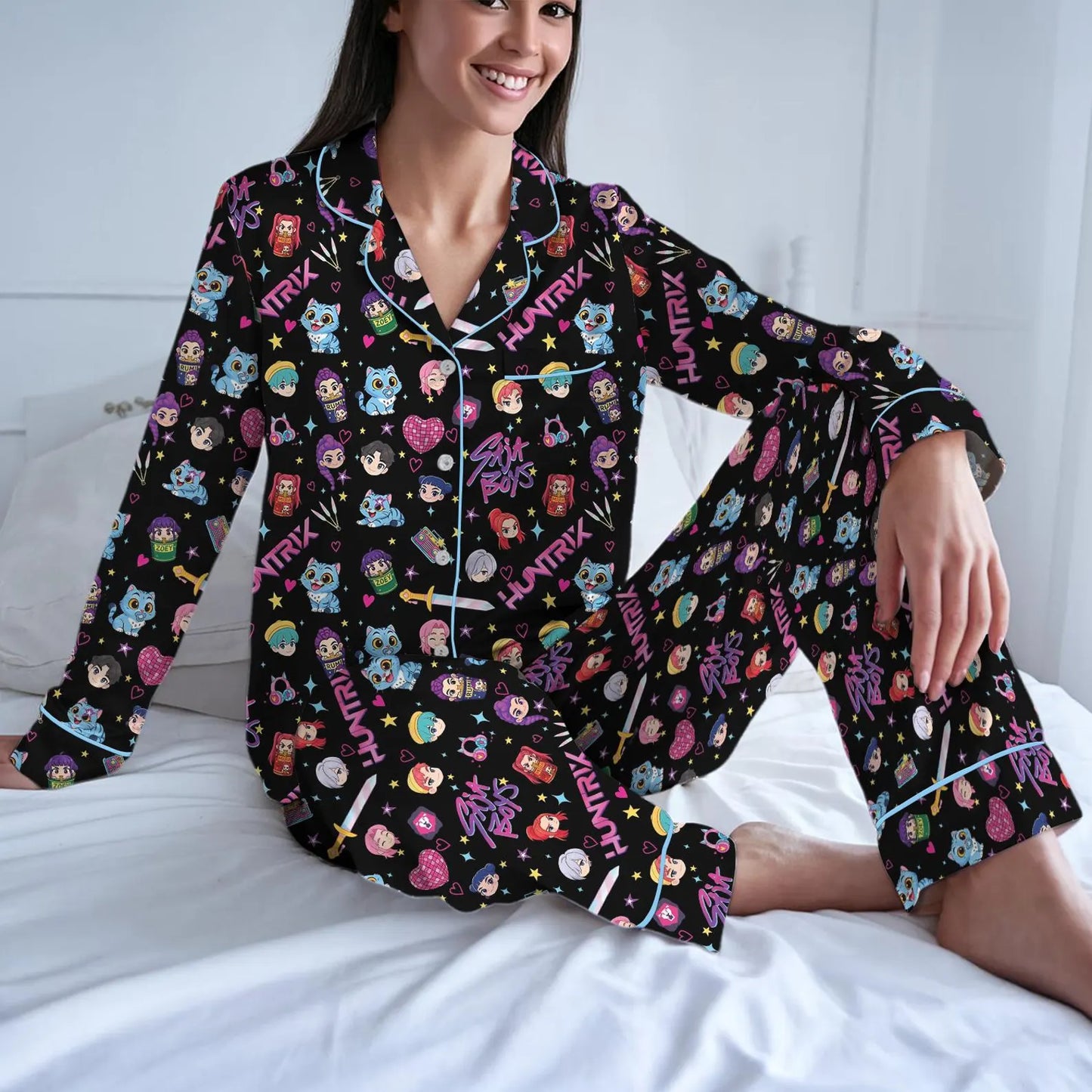 Tiger Idol Satin Pajama Set – Pop Star Inspired Sleepwear for Kids & Women