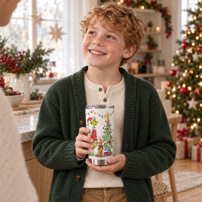 Heart to Heart – 20oz Watercolor Christmas Tumbler