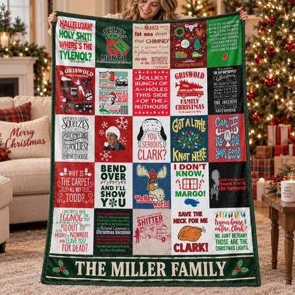 Griswold Christmas Movie Night – Personalized Patchwork Blanket