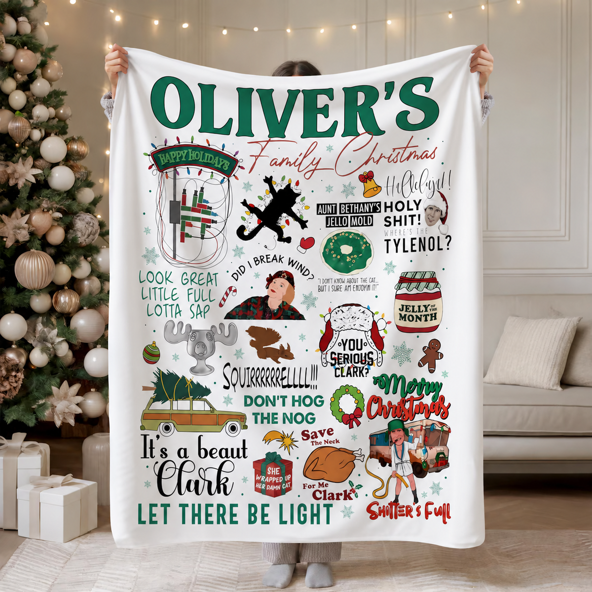 Griswold Family Christmas – Personalized Name Blanket
