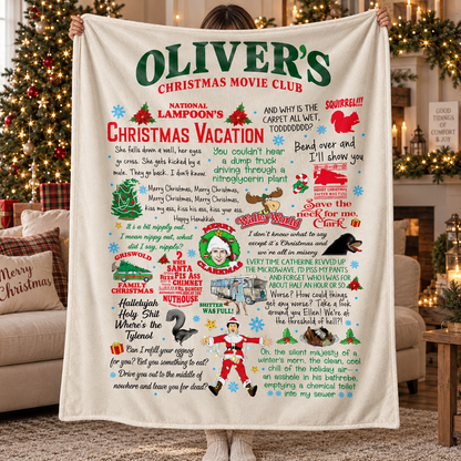 Christmas Movie Club – Personalized Christmas Vacation Blanket