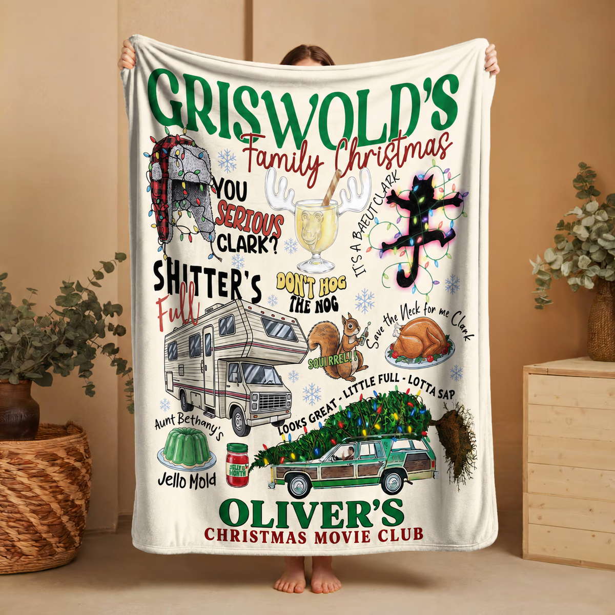Griswold Christmas Movie Club – Personalized Blanket