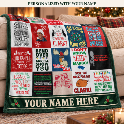 Griswold Christmas Movie Night – Personalized Patchwork Blanket