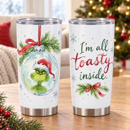 Toasty Inside – 20oz Watercolor Christmas Tumbler