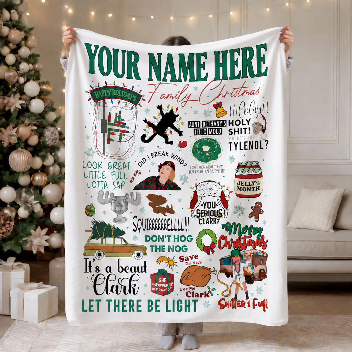 Griswold Family Christmas – Personalized Name Blanket