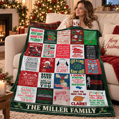 Griswold Christmas Movie Night – Personalized Patchwork Blanket