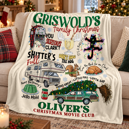 Griswold Christmas Movie Club – Personalized Blanket
