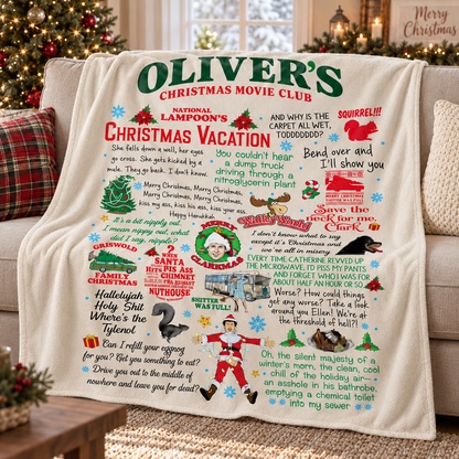 Christmas Movie Club – Personalized Christmas Vacation Blanket