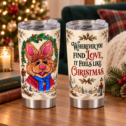 It Feels Like Christmas – Bean Bunny 20oz Insulated Tumbler