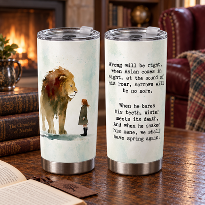 We Shall Have Spring Again – 20oz Aslan & Lucy Literary Quote Tumbler