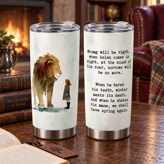 We Shall Have Spring Again – 20oz Aslan & Lucy Literary Quote Tumbler