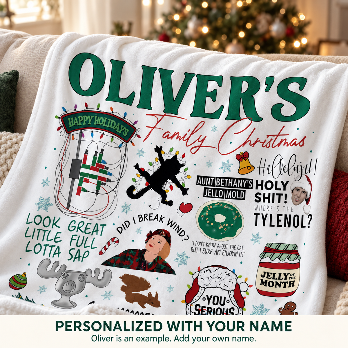 Griswold Family Christmas – Personalized Name Blanket
