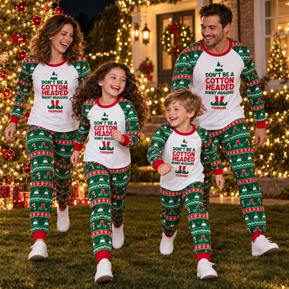 Personalized Ninny Muggins Elf Christmas Pajama Set