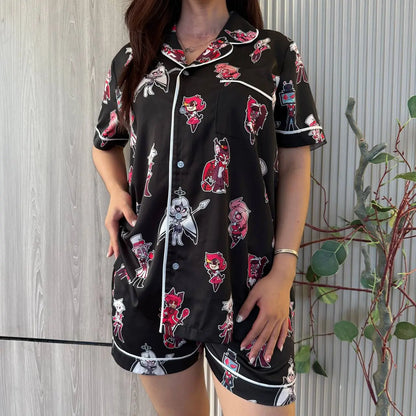 Midnight Underworld Cast Satin Pajamas
