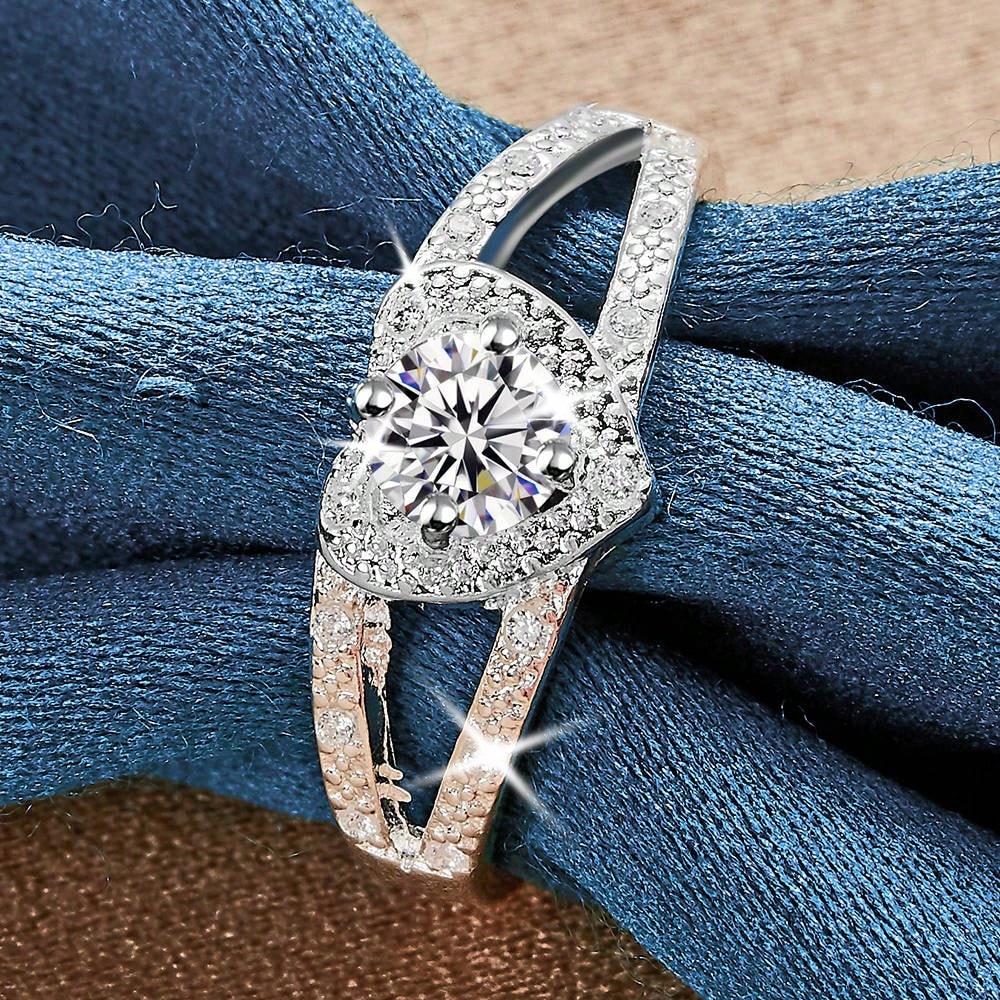 Love Heart Sterling Silver Ring