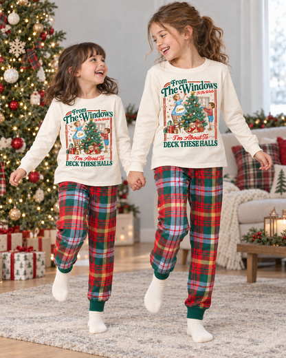 Personalized Vintage Christmas Plaid Pajama Set
