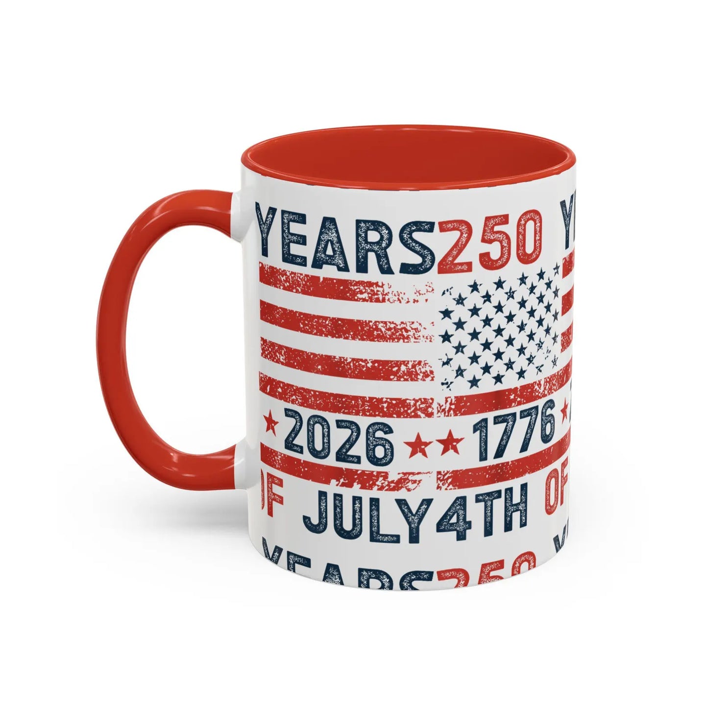 Home Of The Free Because Of The Brave - Personalized 250th America Anniversary Mug - Patriotic 4th of July Gift