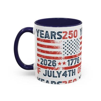 Home Of The Free Because Of The Brave - Personalized 250th America Anniversary Mug - Patriotic 4th of July Gift