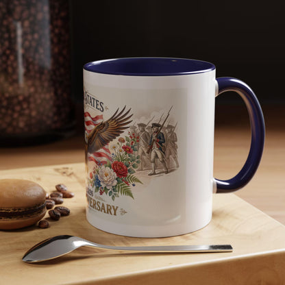 In God We Trust, 1776-2026 - Personalized 250th America Bald Eagle Mug - Father's Day Patriotic Gift