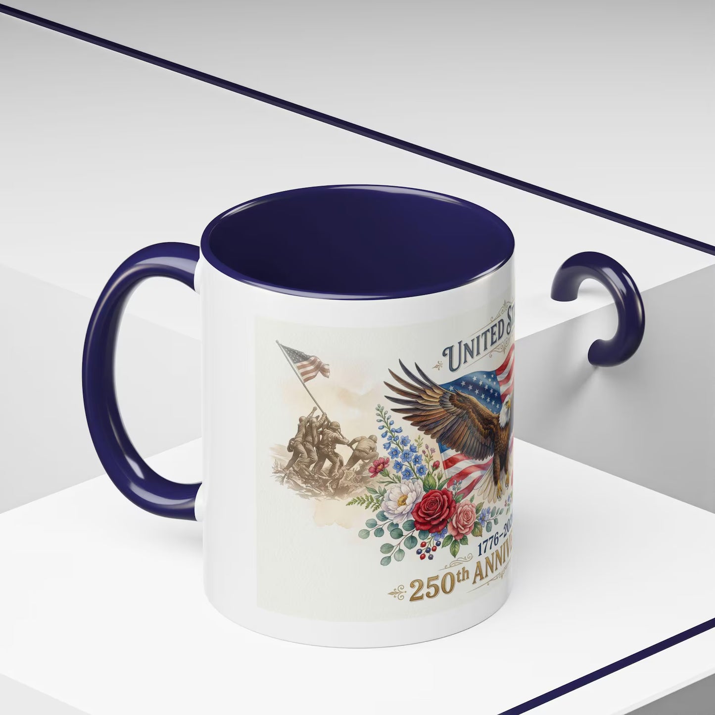 In God We Trust, 1776-2026 - Personalized 250th America Bald Eagle Mug - Father's Day Patriotic Gift