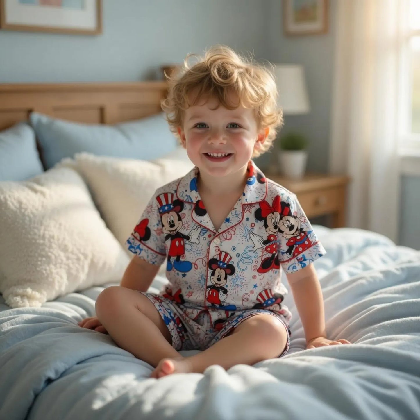 Patriotic Magical Friends Family Pajama Set – 1776-2026 America’s 250th Anniversary Commemorative Satin Sleepwear