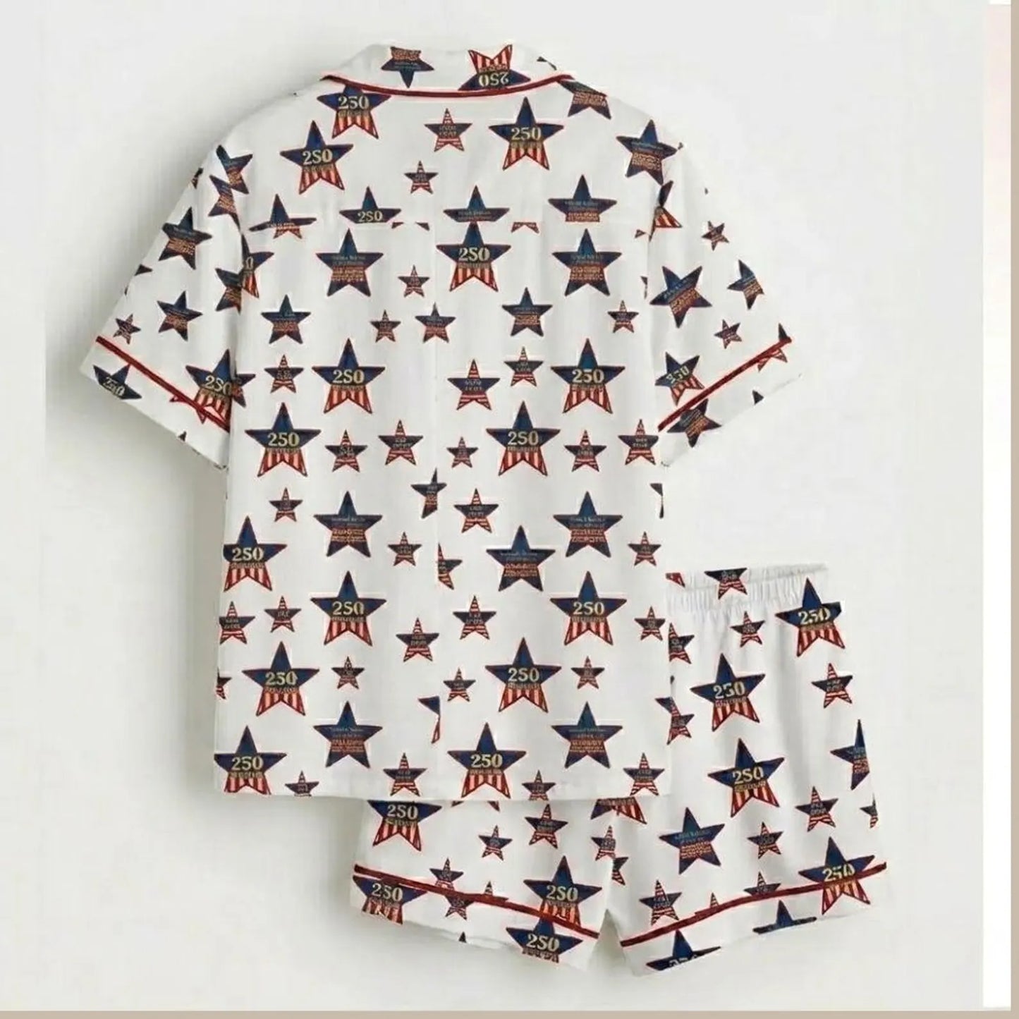 USA 250th Anniversary Patriotic Stars Pajama Set – 1776-2026 Women's Luxury Lounge Edition