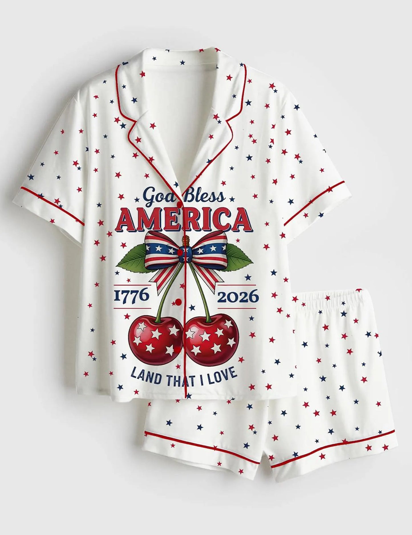 Women’s Commemorative 250th Anniversary Pajama Set – 1776-2026 Historical Celebration Satin Edition