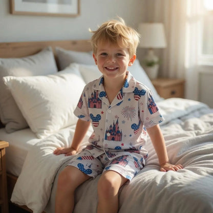 Patriotic Magical Ears Family Pajama Set – 1776-2026 America’s 250th Anniversary Commemorative Satin Sleepwear