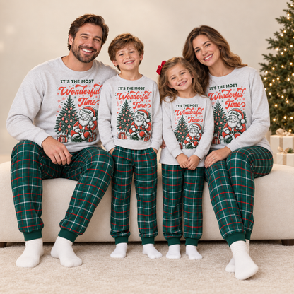 Personalized Vintage Santa Christmas Pajama Set