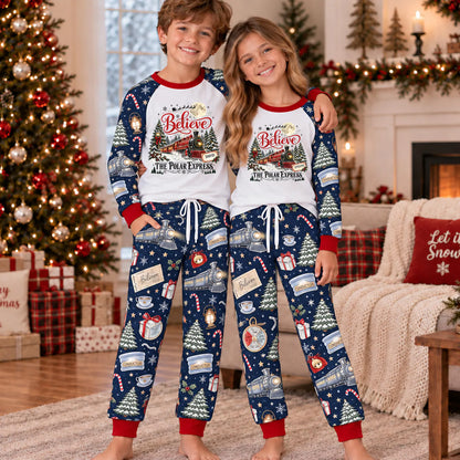Personalized Christmas Train Family Pajamas