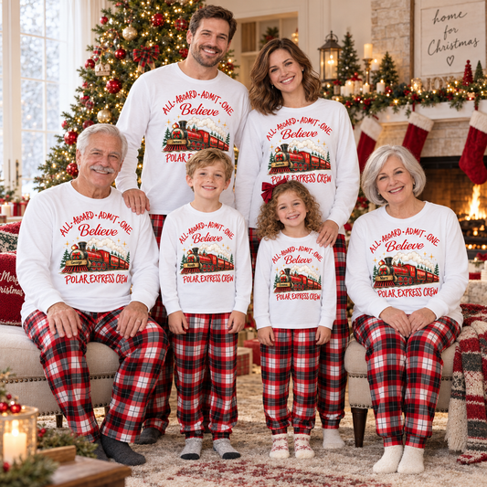 Personalized Christmas Train Pajama Set