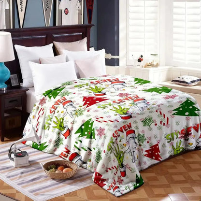 Funny 6 7 Meme Christmas Blanket – Cozy Gift for Kids & Adults