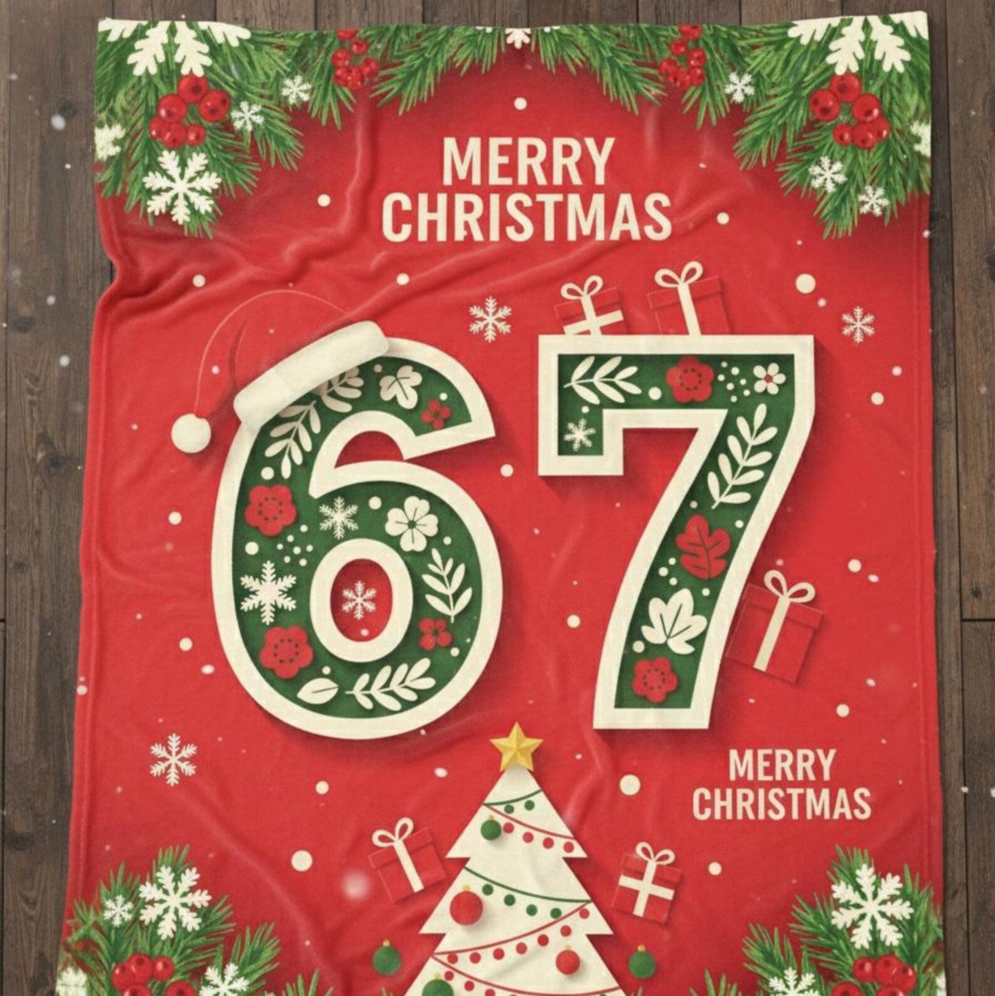 67 Meme Six Seven Christmas Blanket – Soft Cozy Holiday Throw for Kids, Women, Men, Boys & Girls