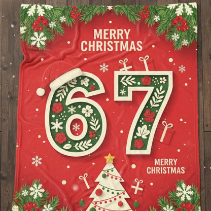 67 Meme Six Seven Christmas Blanket – Soft Cozy Holiday Throw for Kids, Women, Men, Boys & Girls
